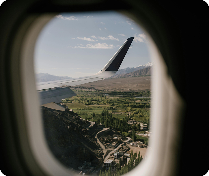 Vista desde ventanilla del avión